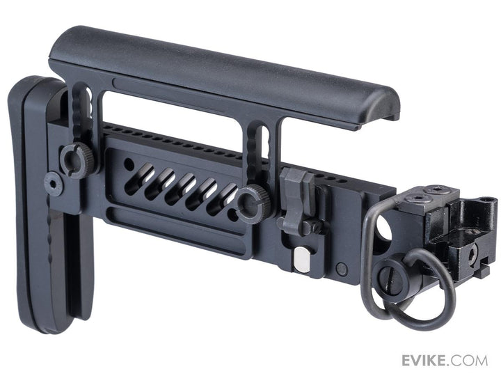 5KU PT-1 Gen2 Folding Buttstock for AK Airsoft AEG Rifles(Model: E&amp;L Version / Black) - 4