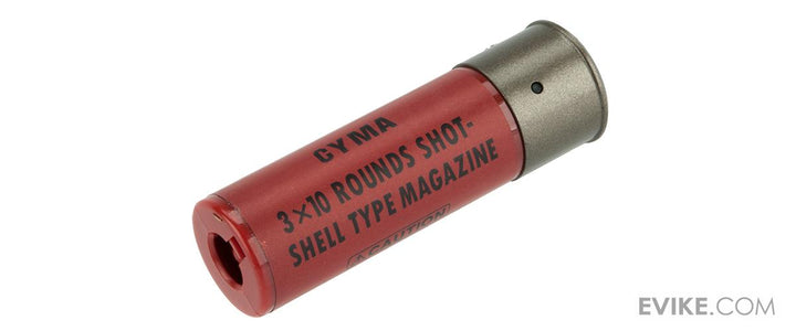CYMA 30 Round Shotgun Shell Magazines for 3-round burst Airsoft Shotguns - Pack of 6 Shells - 1