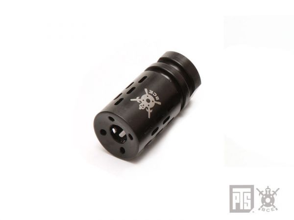 PTS Battle Comp 1.0 Black Oxide Airsoft Flash Hider (Thread: 14mm Negative)