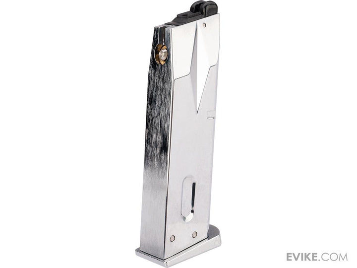 Tokyo Marui 26 Round Magazine for M9 Series Airsoft GBB Gas Blowback Pistols - Chrome