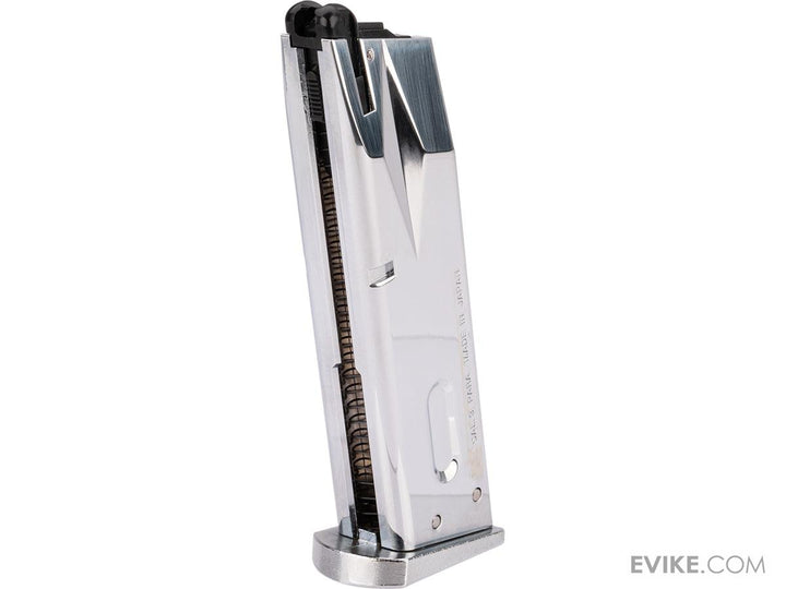 Tokyo Marui 26 Round Magazine for M9 Series Airsoft GBB Gas Blowback Pistols - Chrome